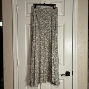 Floral Green Maxi Skirt